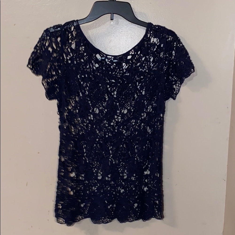 Maurices crocheted overlay tee S